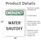 Signmission Water Shutoff, 18 in W x Rectangle, Vinyl Decal OS-2PACK-EM-D-1824-V-10471 - alternate 5
